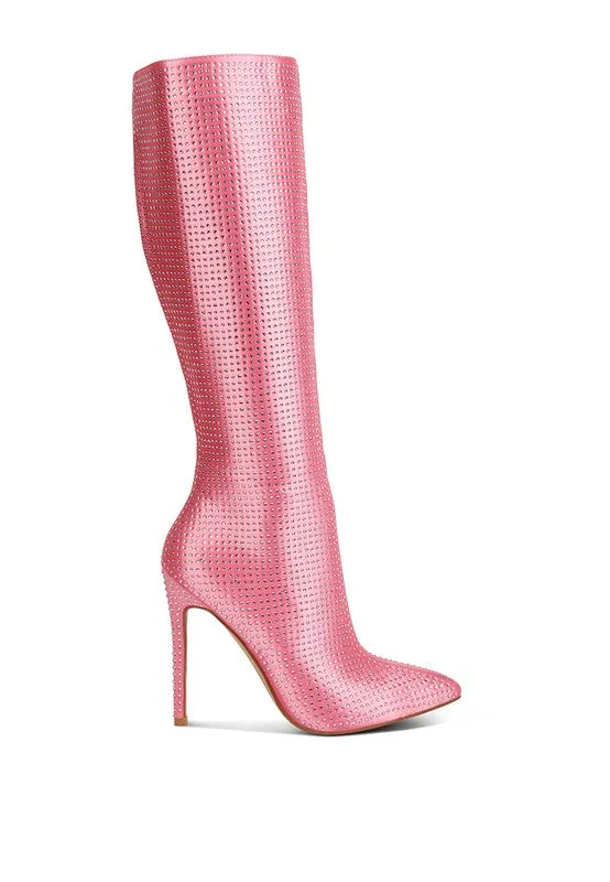 PIPETTE Diamante Set High Heeled Calf Boot