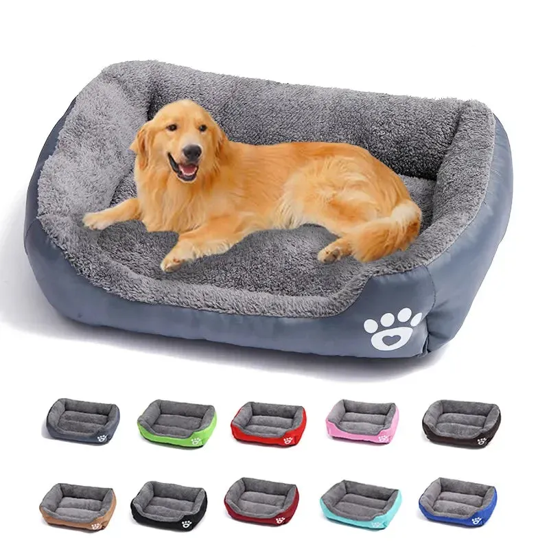 Plush Washable Large Style Dog Bed-Supportive Cushion. For Medium to Large Dogs Pet Supplies