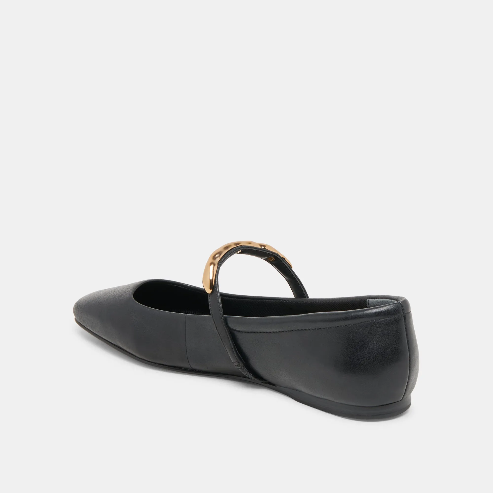 RADYA BALLET FLATS BLACK LEATHER