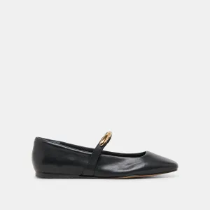 RADYA BALLET FLATS BLACK LEATHER