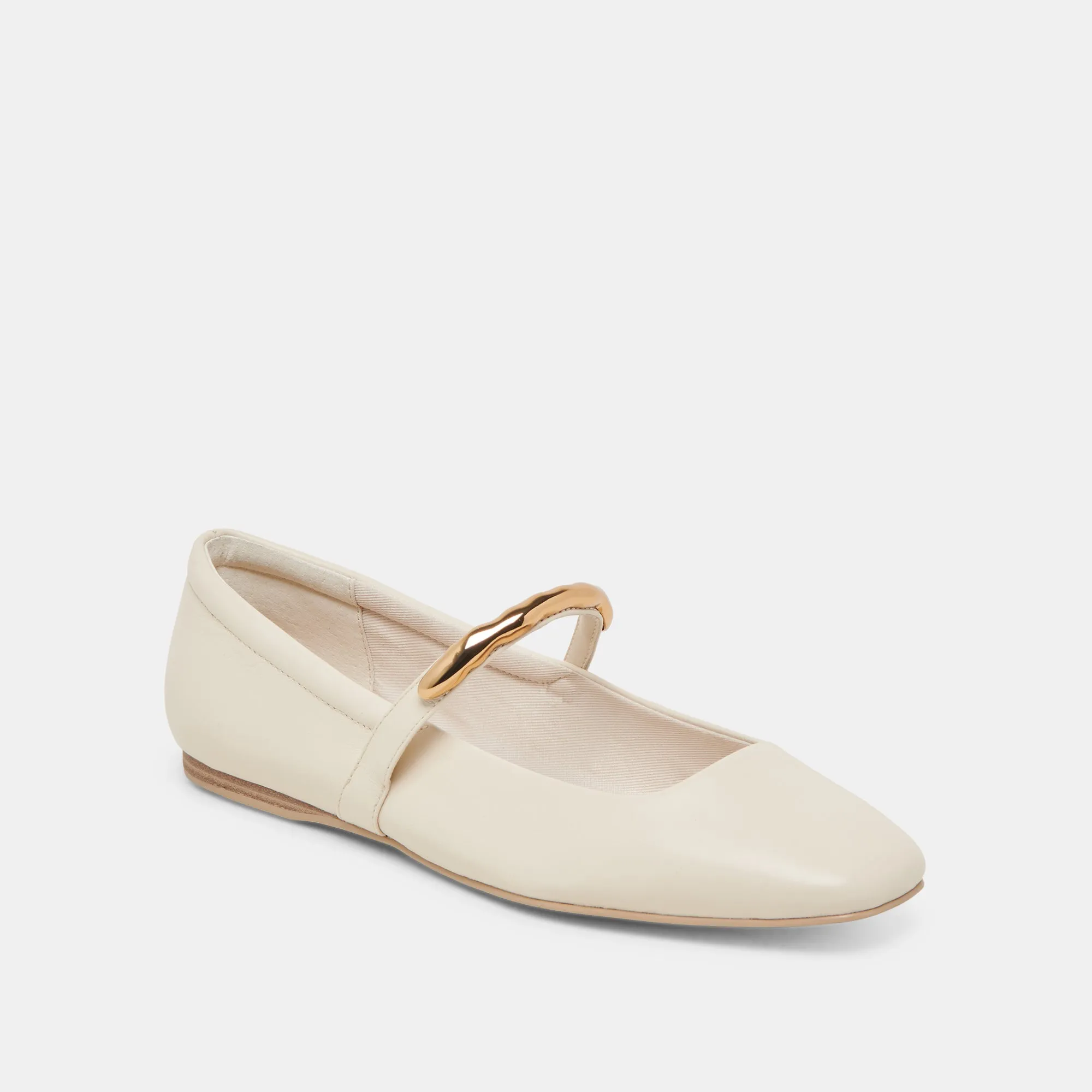 RADYA BALLET FLATS CREME LEATHER