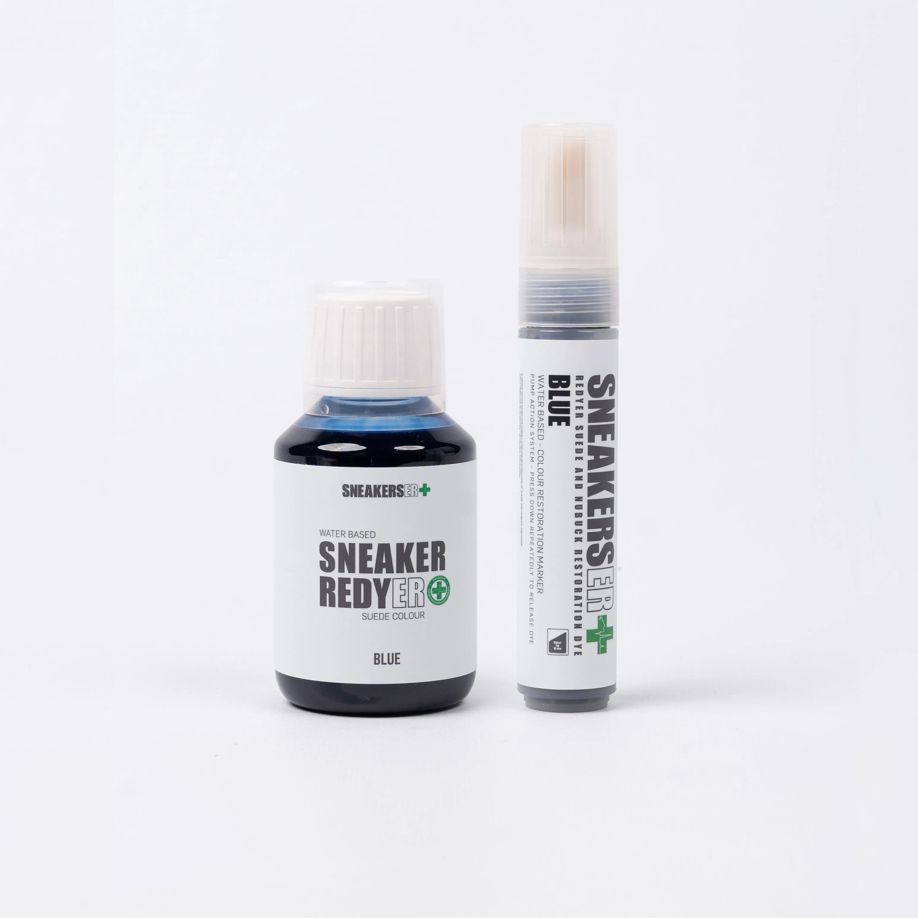 REDYER SUEDE AND NUBUCK RESTORATION DYE MARKER PEN & REFILL BOTTLE: BLUE