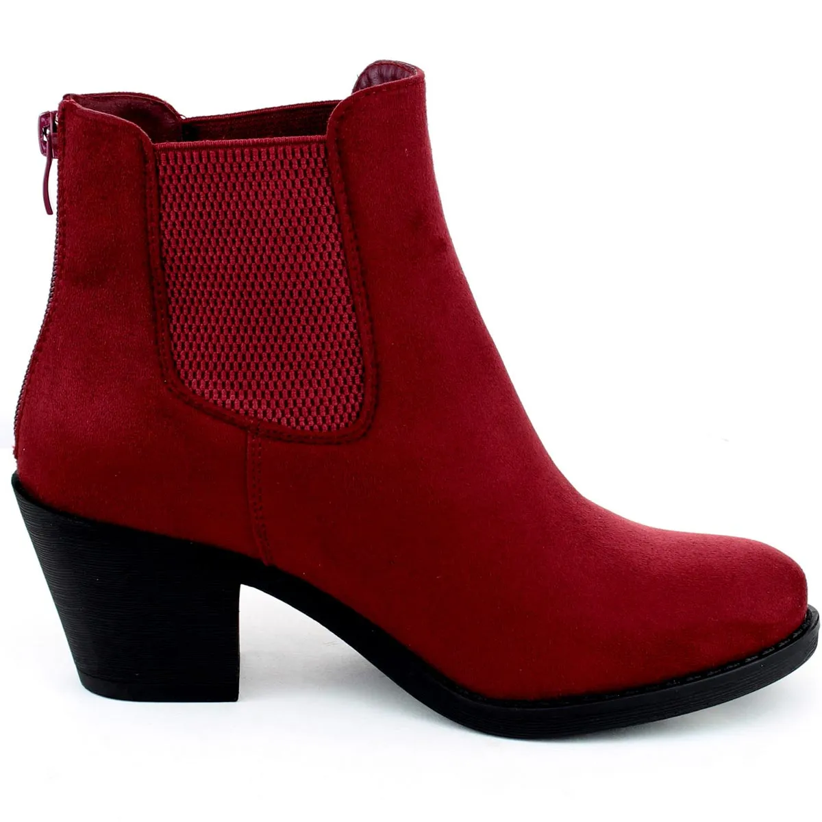 Refresh Footwear Women's Elastic Side Stacked Block Heel Bootie