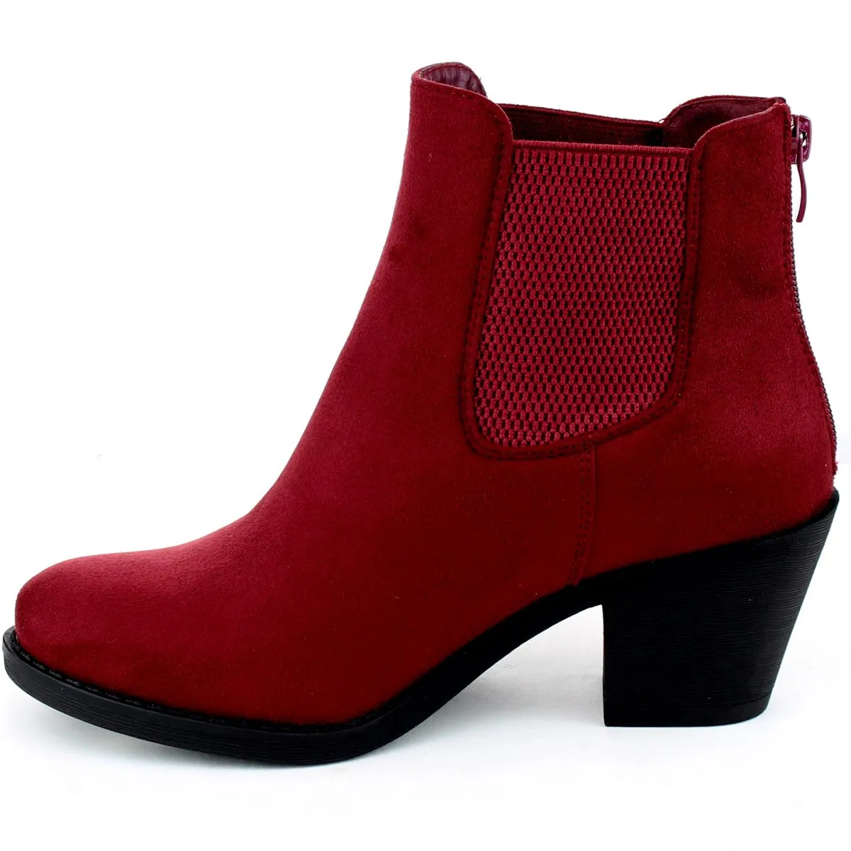 Refresh Footwear Women's Elastic Side Stacked Block Heel Bootie