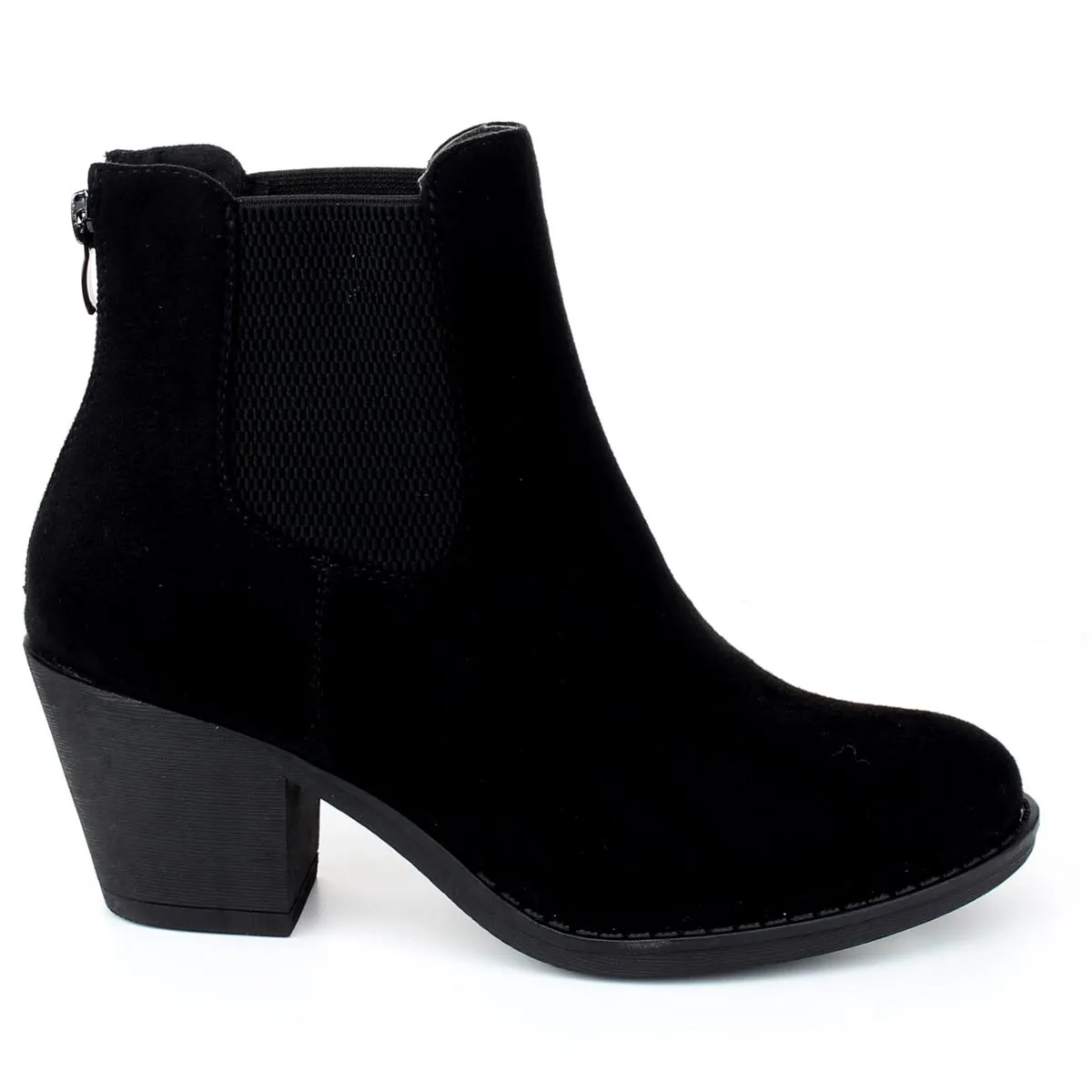 Refresh Footwear Women's Elastic Side Stacked Block Heel Bootie