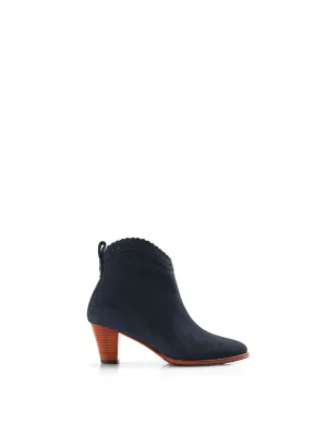 Regina Ankle Boot - Navy & Tan