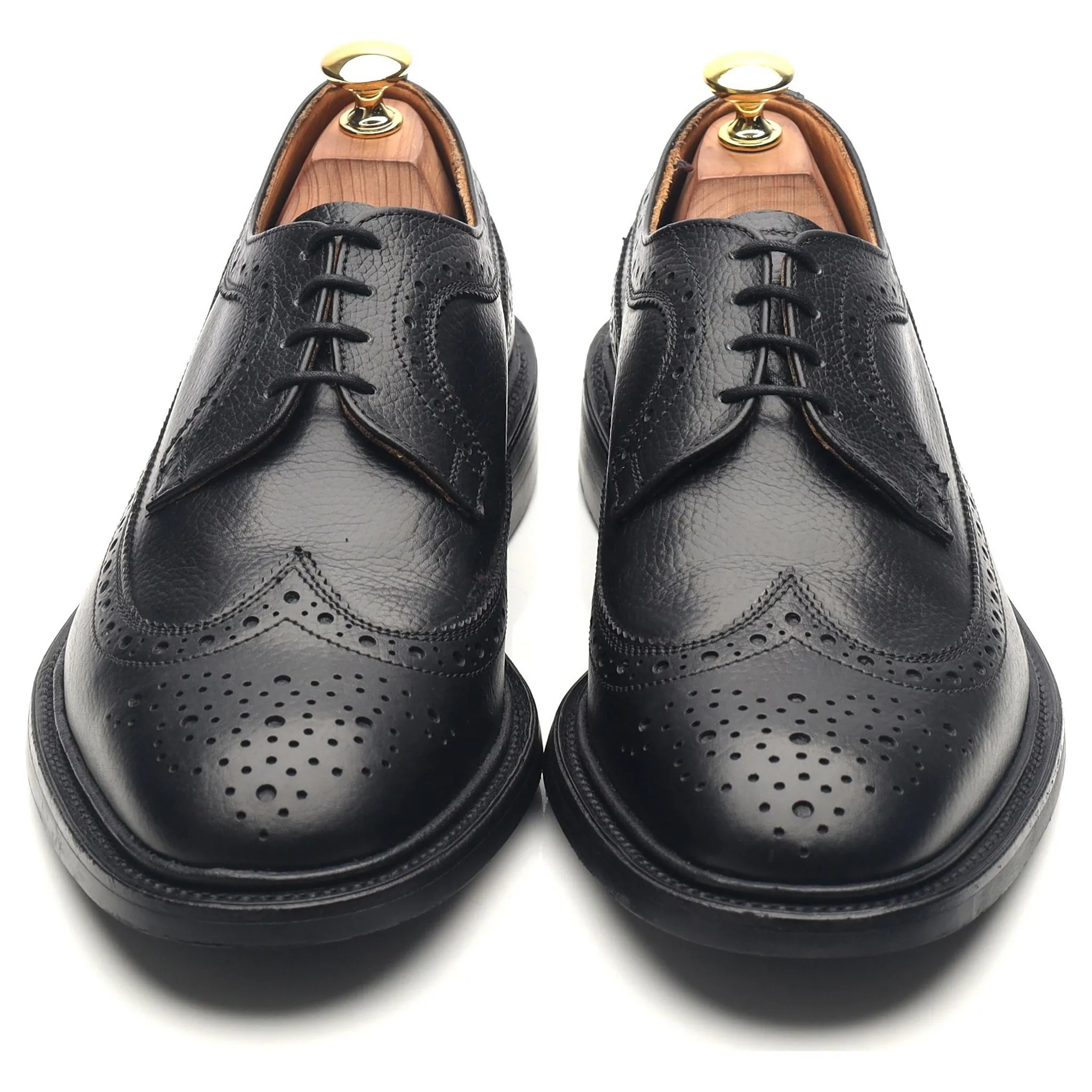 'Richard' Black Leather Country Derby Brogues UK 8.5