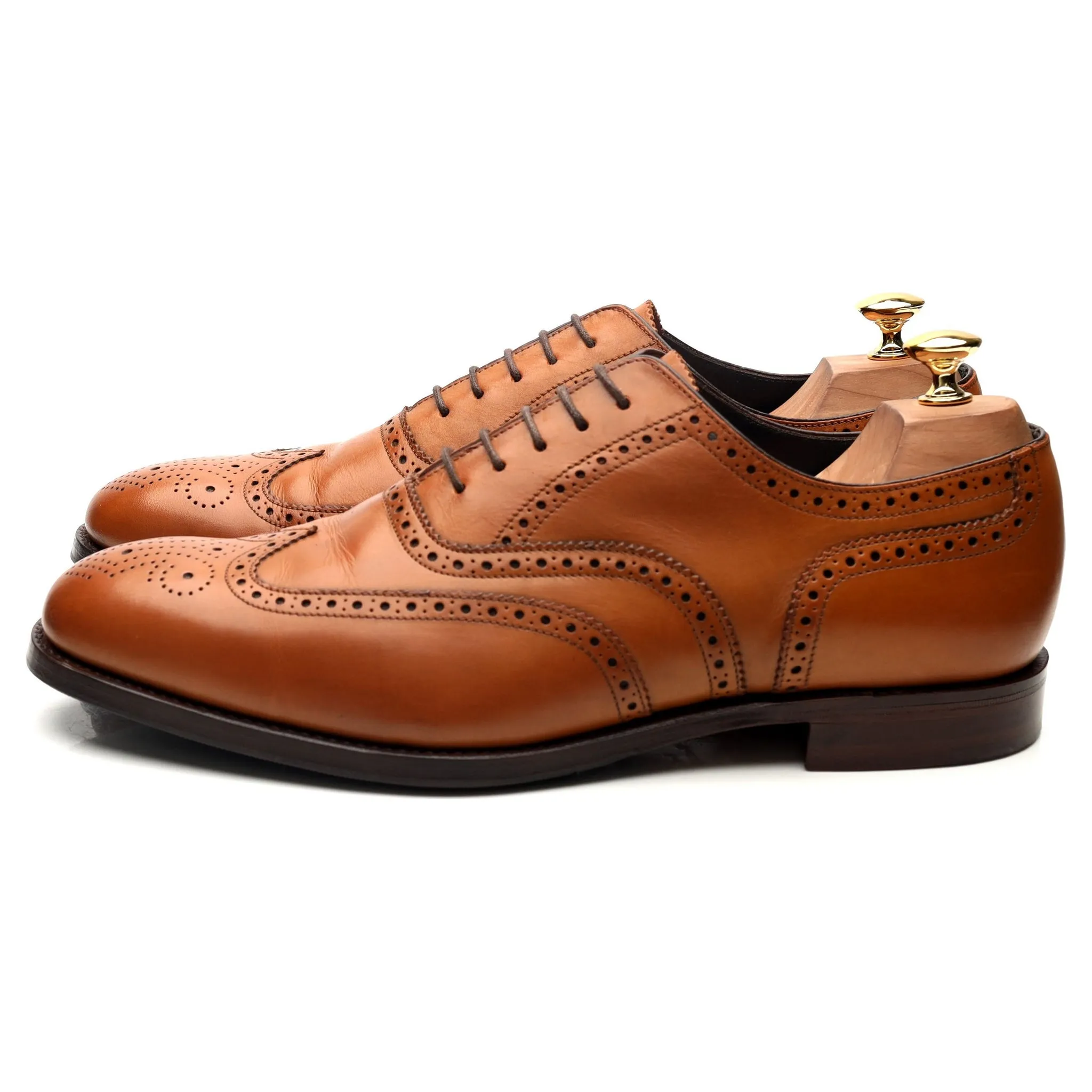 'Richmond' Tan Brown Leather Brogues UK 10 G