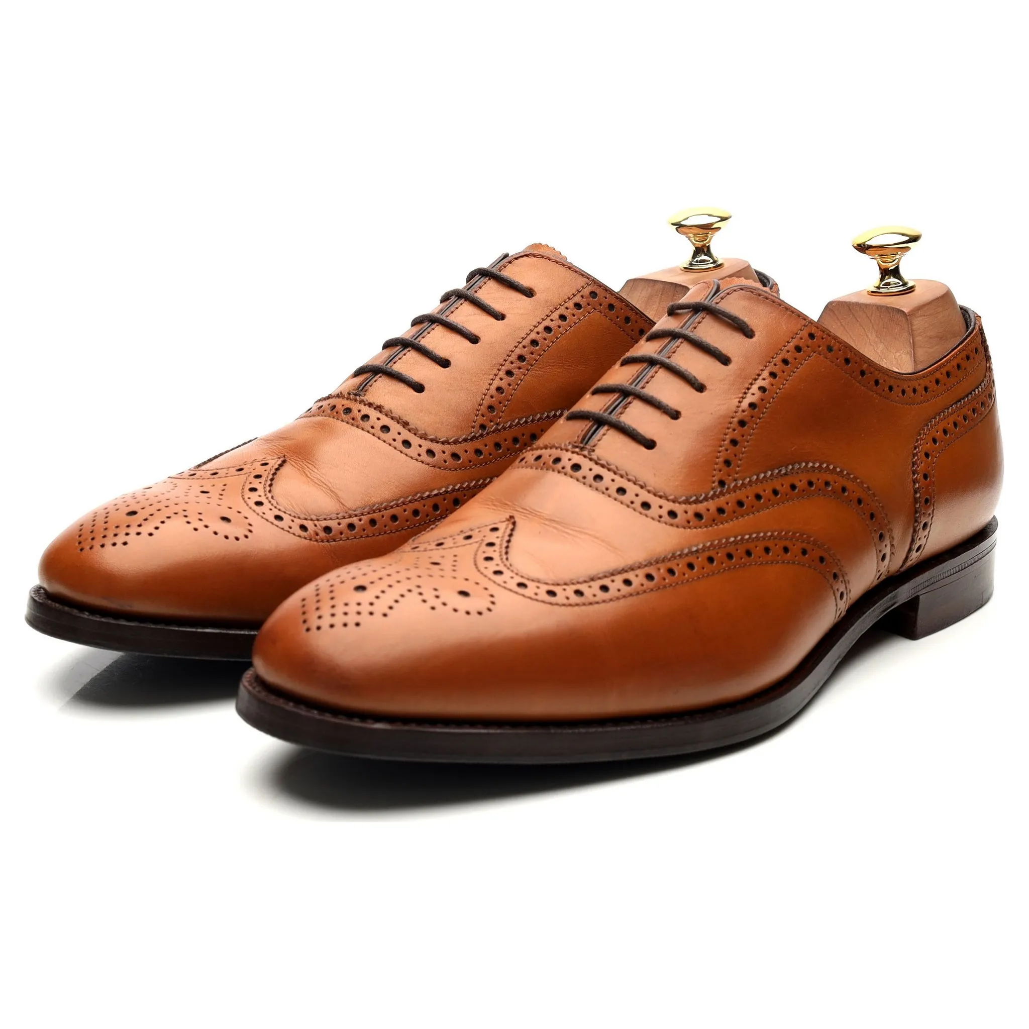 'Richmond' Tan Brown Leather Brogues UK 10 G