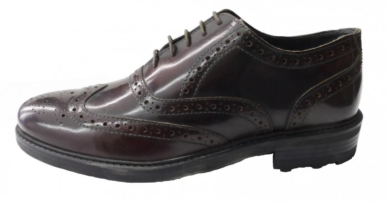 Roamers Original Oxblood Retro Mod Leather Brogues Shoes