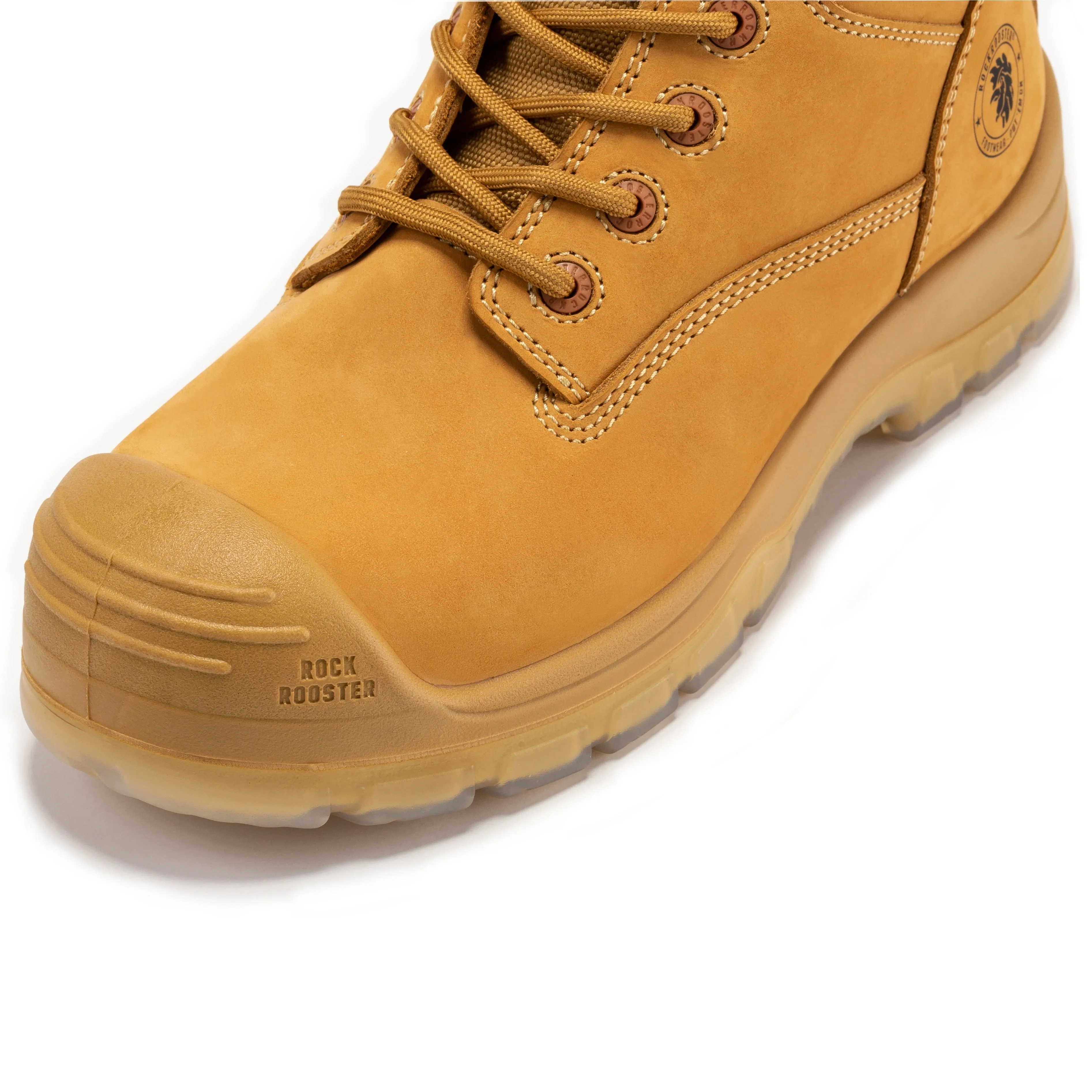 ROCKROOSTER Woodland Wheat 6 inch Composite Toe Zip-sided Leather Work Boots AK659