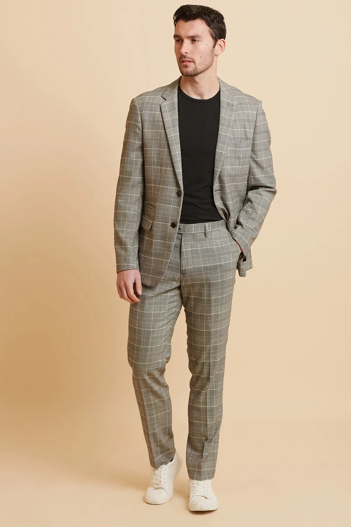 ROSS - Grey Check Two Piece Suit