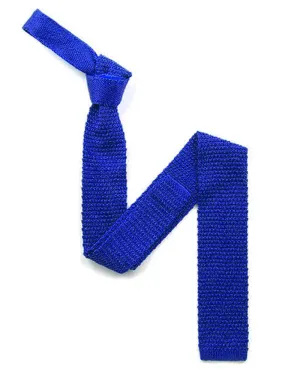 Royal Blue Knitted Silk Tie