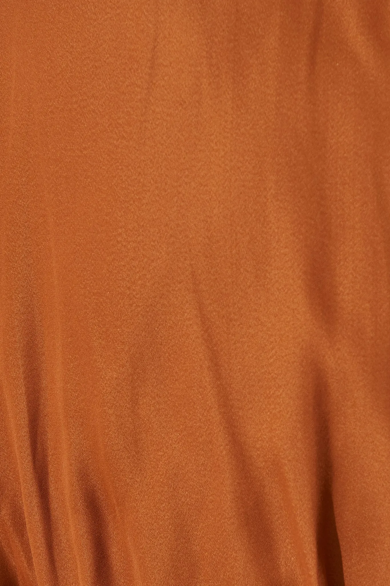 Rust Satin V-Neck Blouse