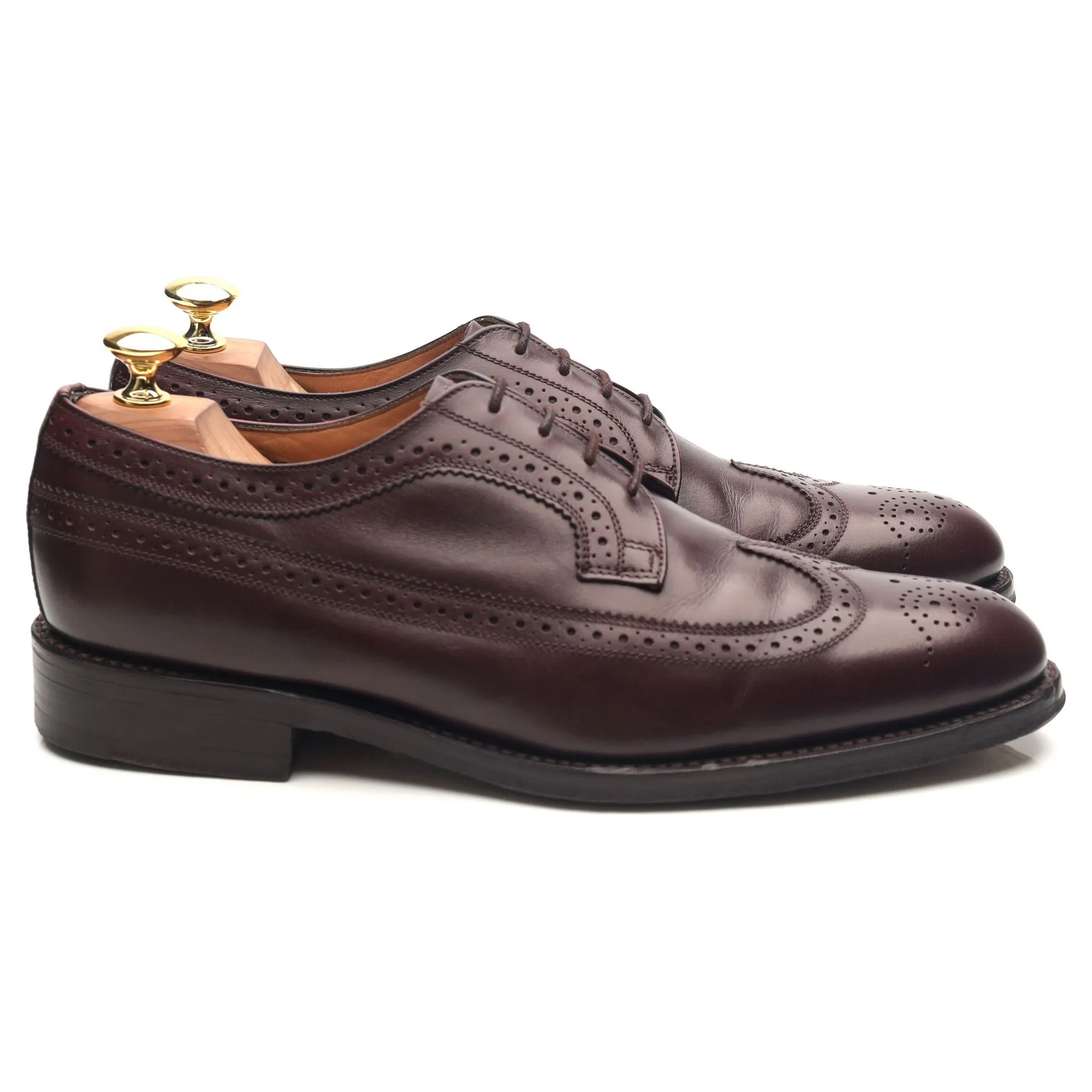 'Sander' Burgundy Leather Brogues UK 8 F