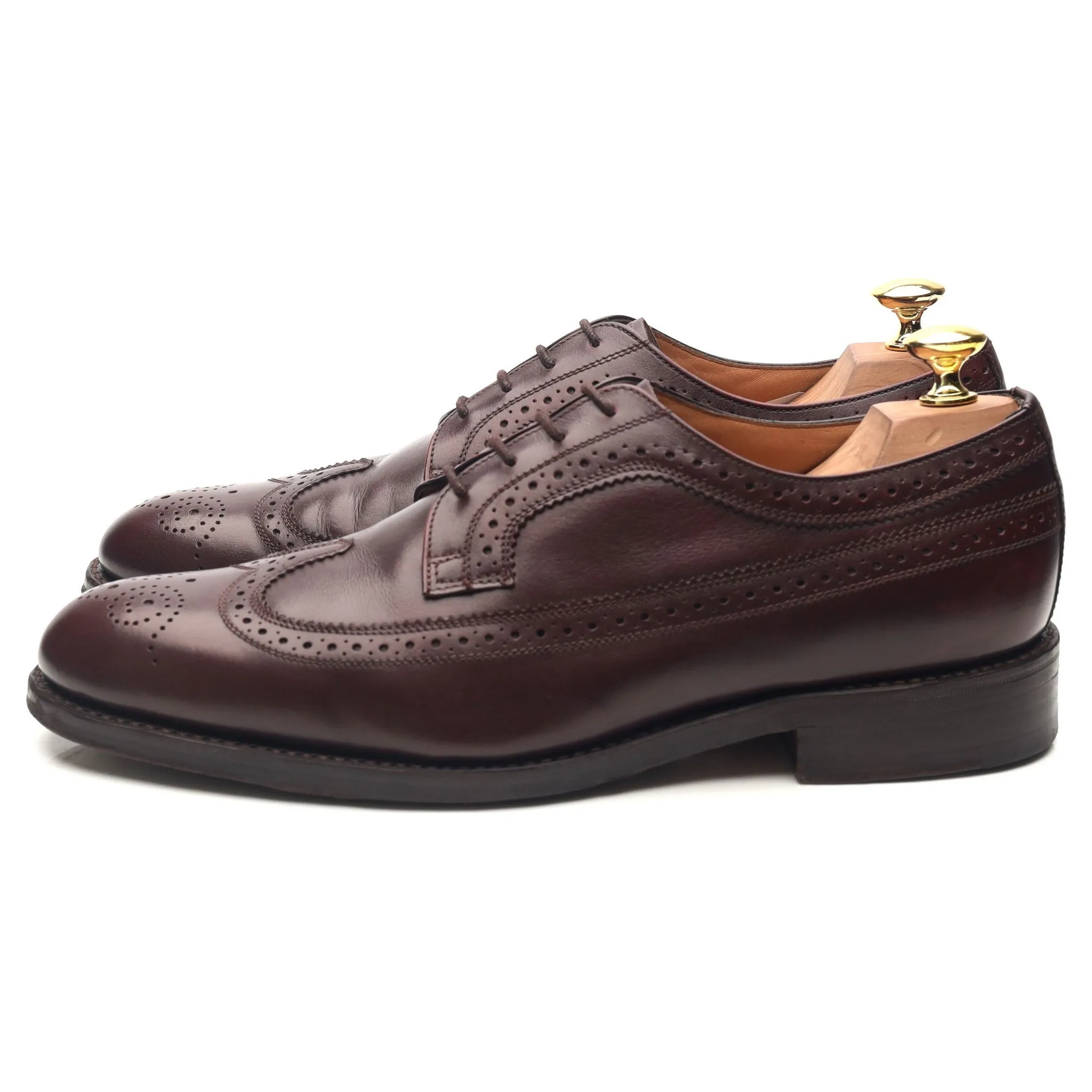 'Sander' Burgundy Leather Brogues UK 8 F