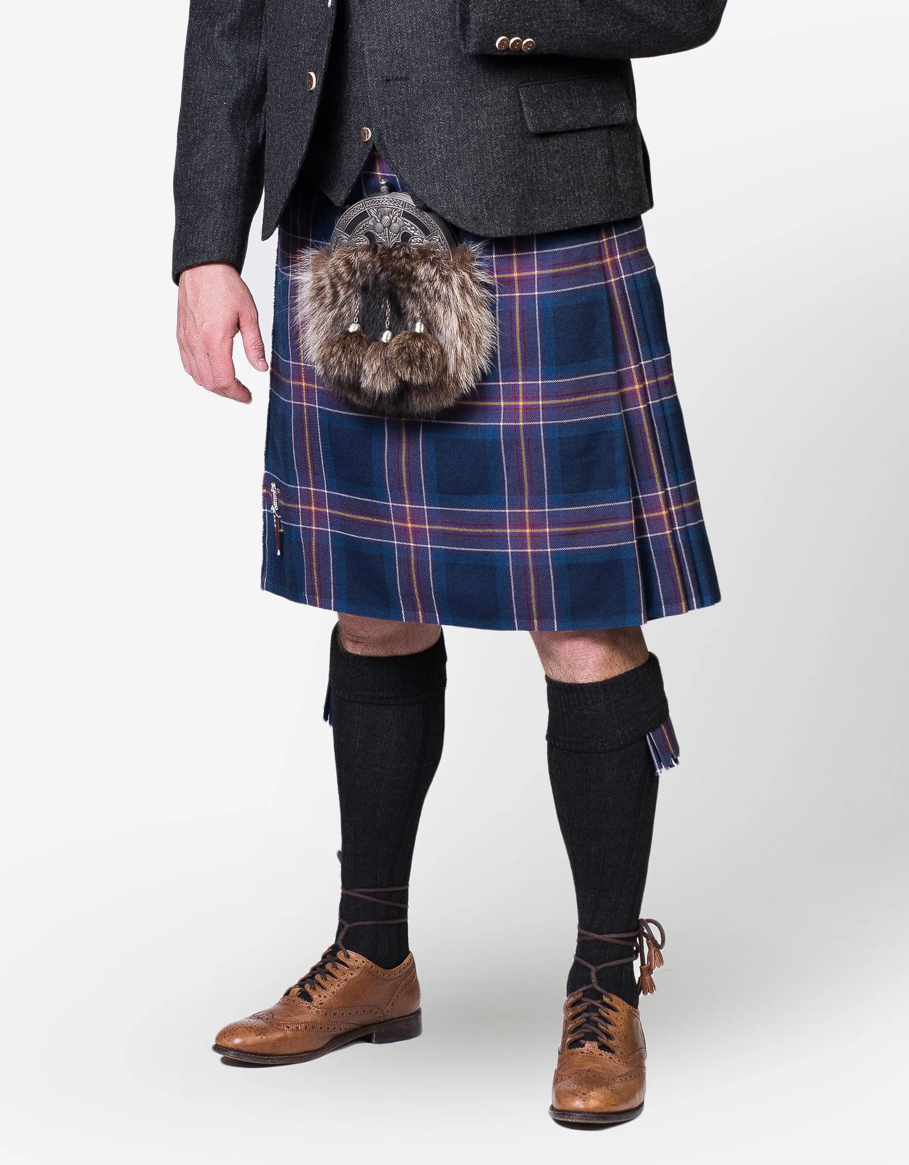 Scotland National Team / Lovat Charcoal Tweed Kilt Hire Outfit