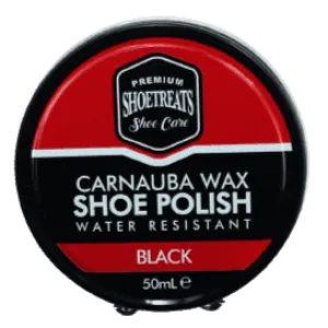 Shoetreats Shoe Polish Carnauba Wax Tin Black 50ml