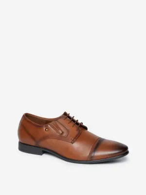 SOLEPLAY Tan Faux Leather Brogues