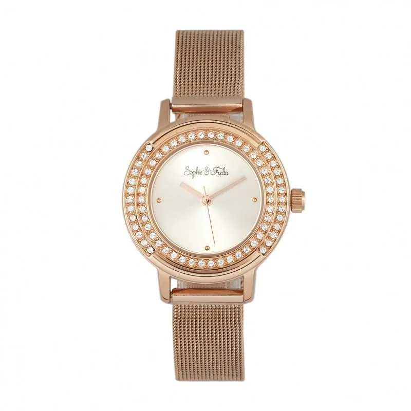 Sophie & Freda Cambridge Bracelet Watch w/Swarovski Crystals