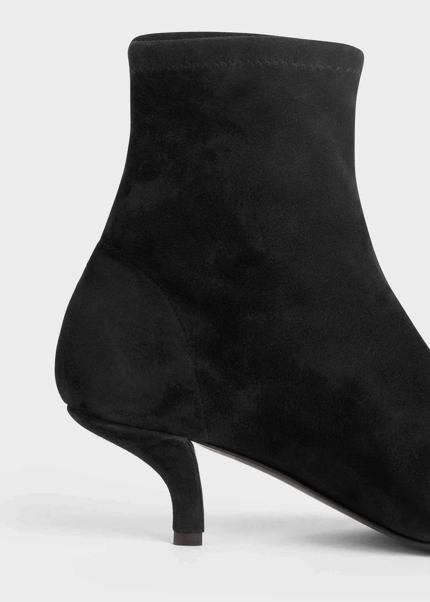 Suede heeled sock boots black