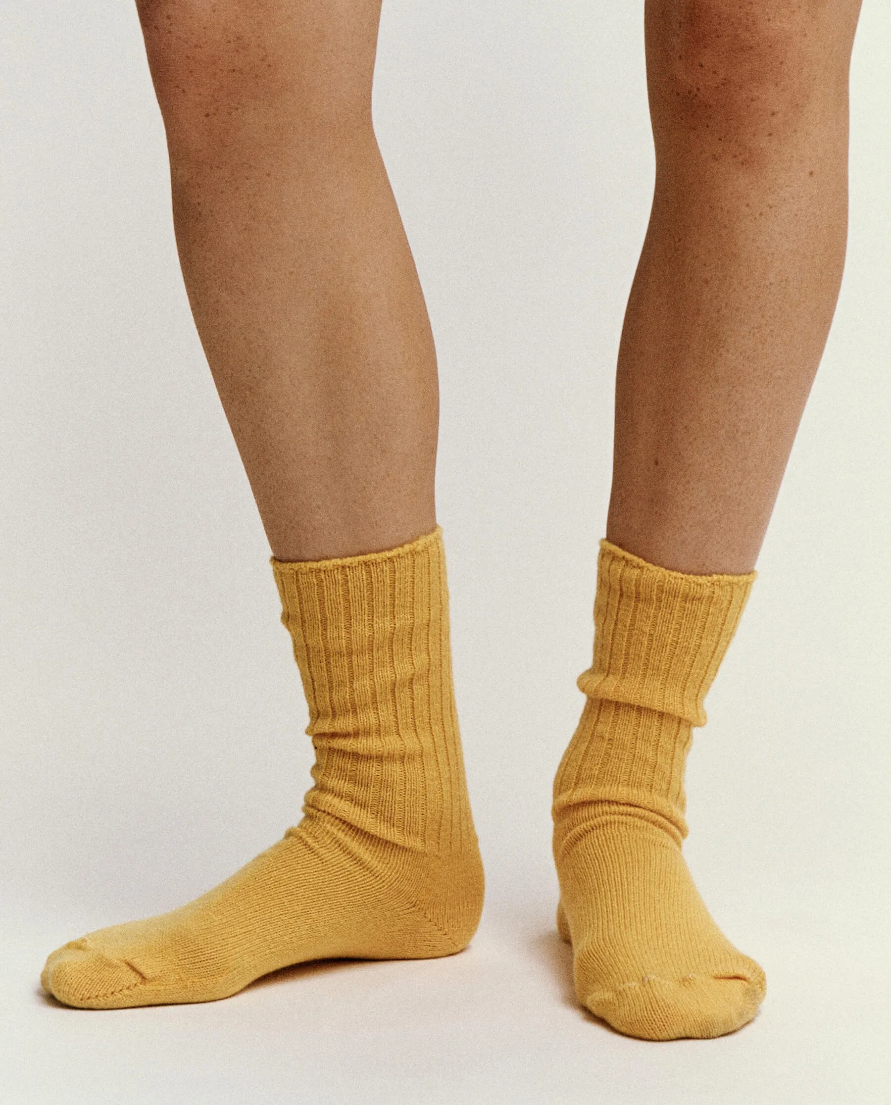 The Cashmere Sock. -- Bright Marigold