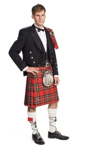 The Clansman Prince Charlie Jacket Full Dress Clan Crested Heavyweight Kilt Outfit - Made to Order