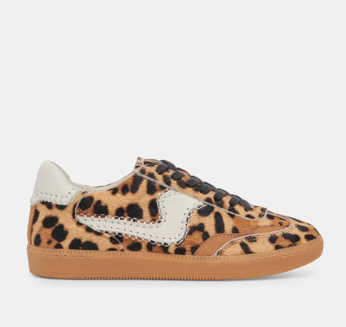 The Gum Sole Haircalf Court Sneaker in Leopard