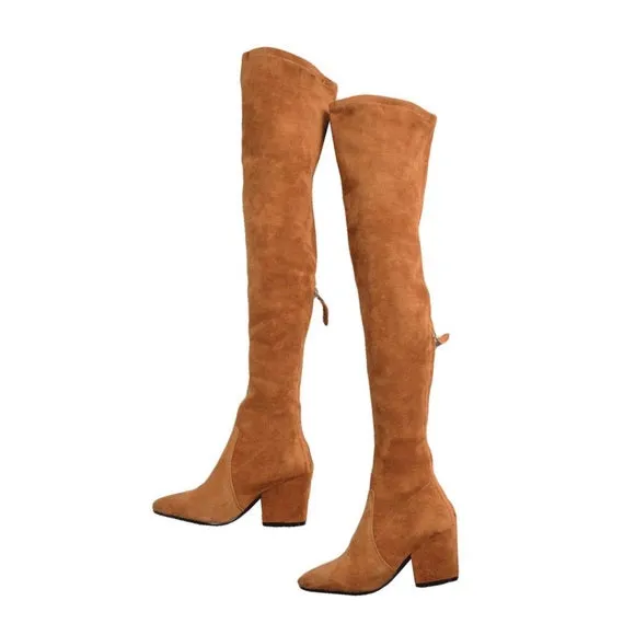 The MOST Popular OTK Over The Knee Boots Tan