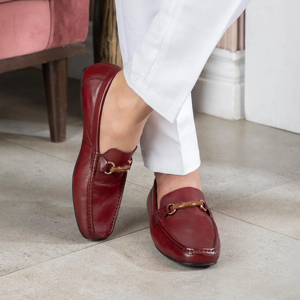 The Porter-2 Wine Men's Leather Loafers Tresmode