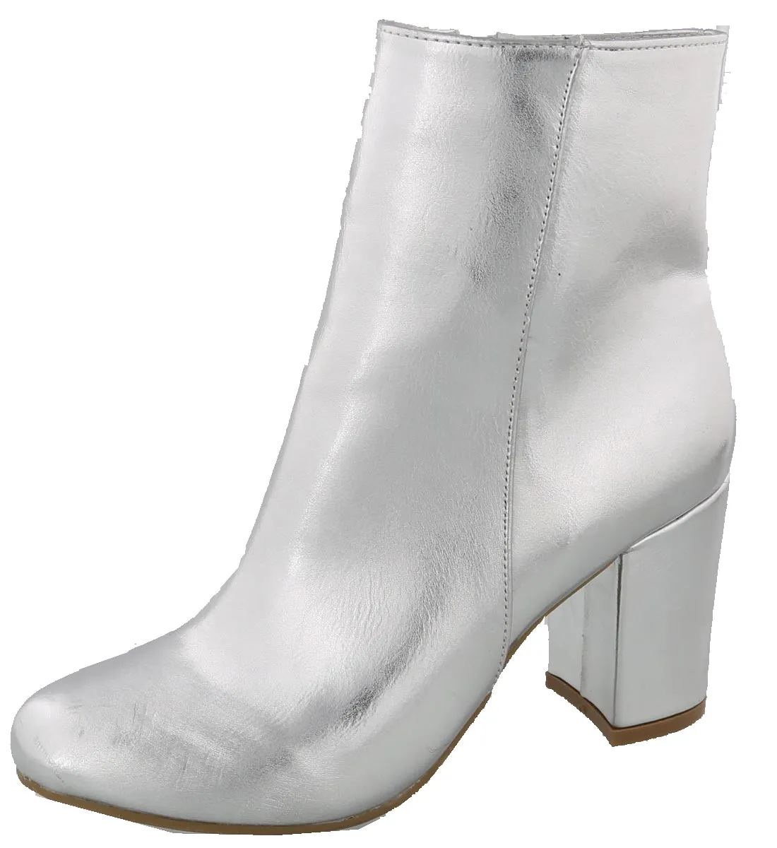 Top Moda Women's Mid Calf Stacked Block Heel Bootie