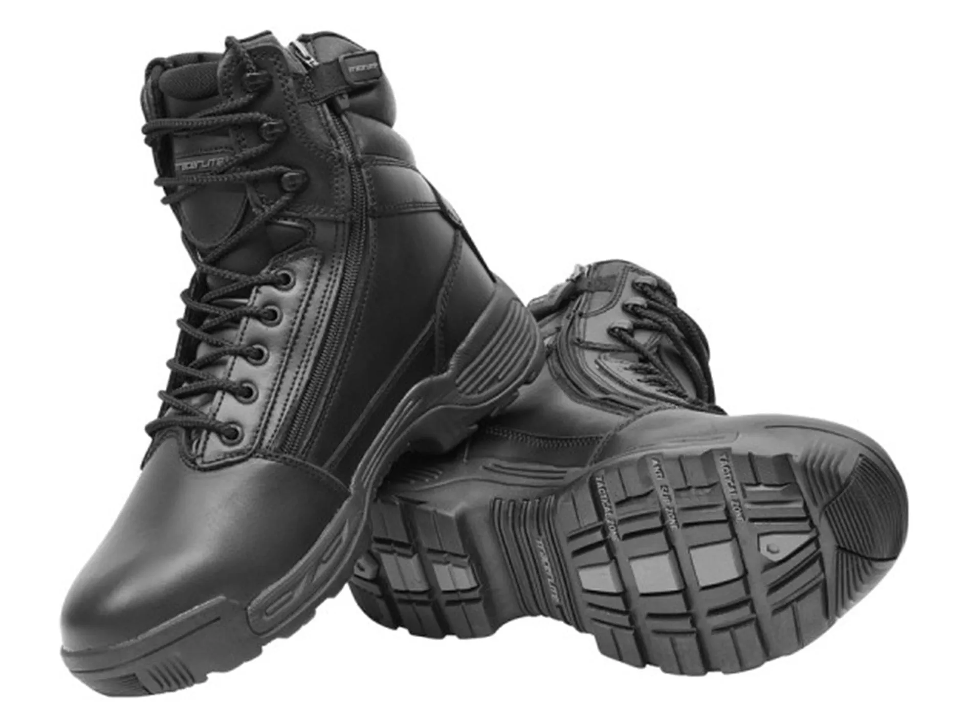 Tracerlite Mens 8 Inch Composite Toe Full Leather Side Zip <BR> ET1005