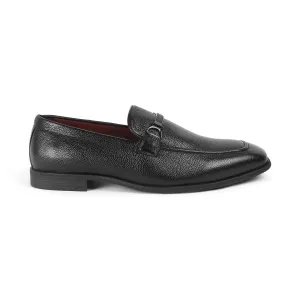 Tresmode Even Black Men's Leather Loafers