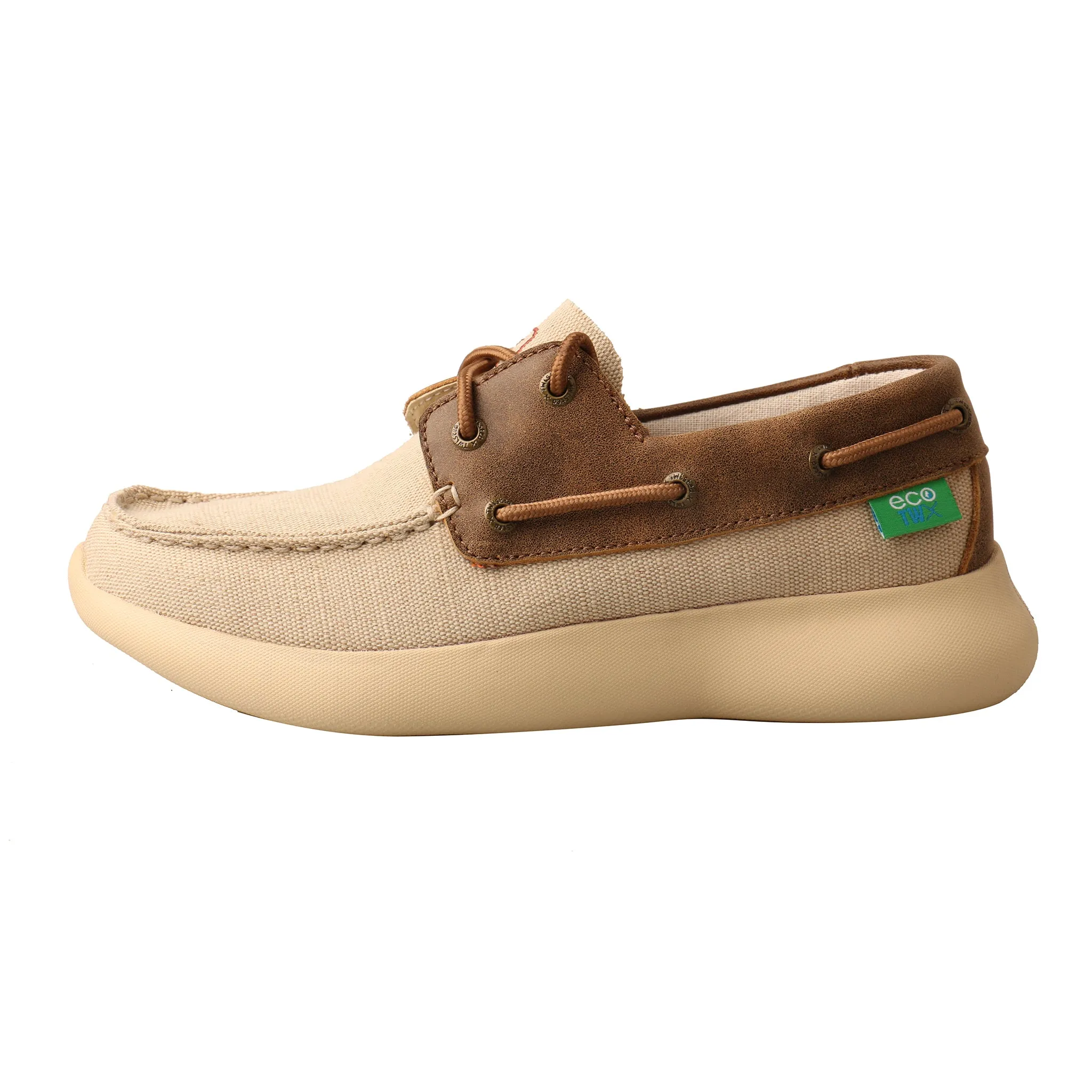 'Twisted X' Women's EVA12R Boat Shoe - Khaki / Bomber