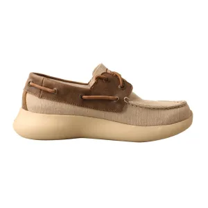 'Twisted X' Women's EVA12R Boat Shoe - Khaki / Bomber