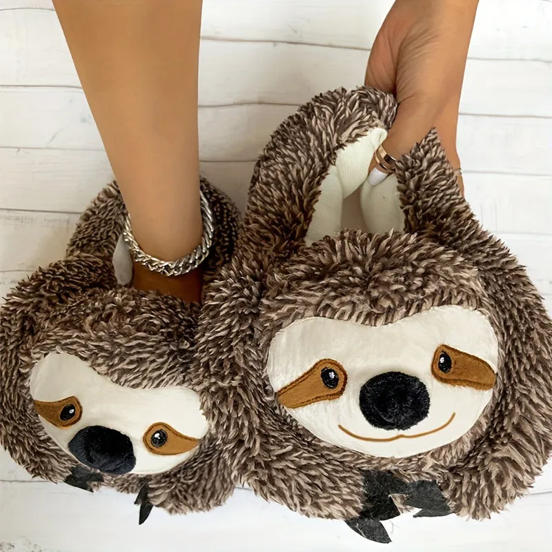 Ultimate Sloth Plush Slippers - Ultra-Soft & Cozy, Anti-Slip Soles, Fuzzy Lined for Ultimate Comfort - Adorable Indoor Shoes - Perfect Lounging Companion & Uniquely Novelty Gift