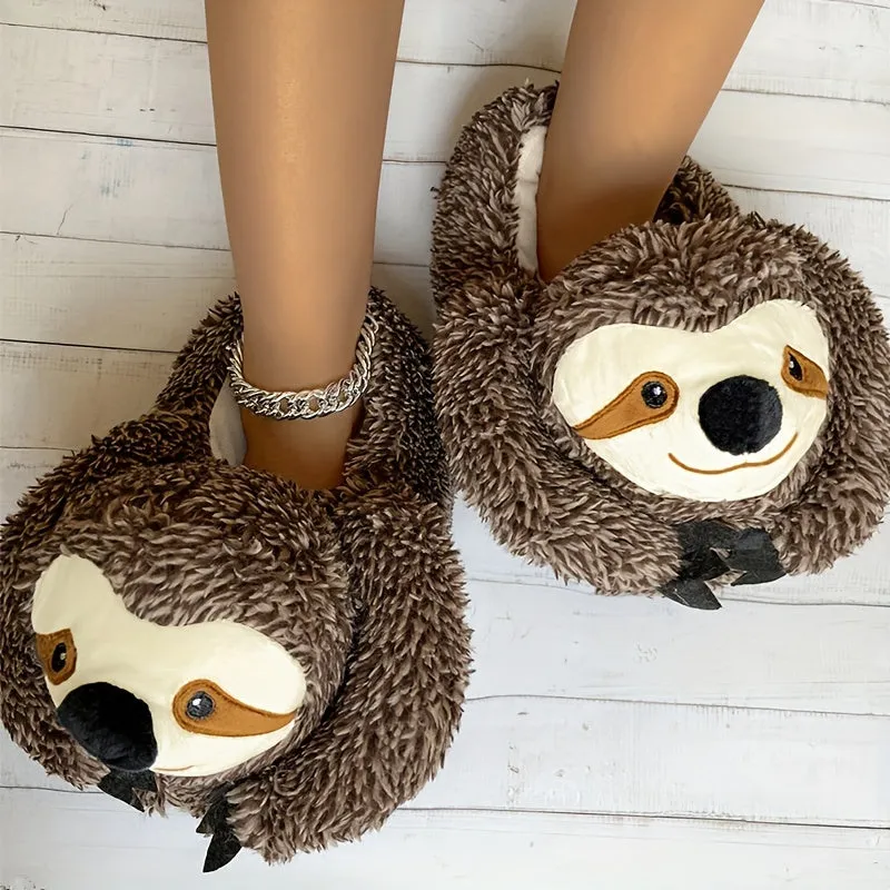 Ultimate Sloth Plush Slippers - Ultra-Soft & Cozy, Anti-Slip Soles, Fuzzy Lined for Ultimate Comfort - Adorable Indoor Shoes - Perfect Lounging Companion & Uniquely Novelty Gift