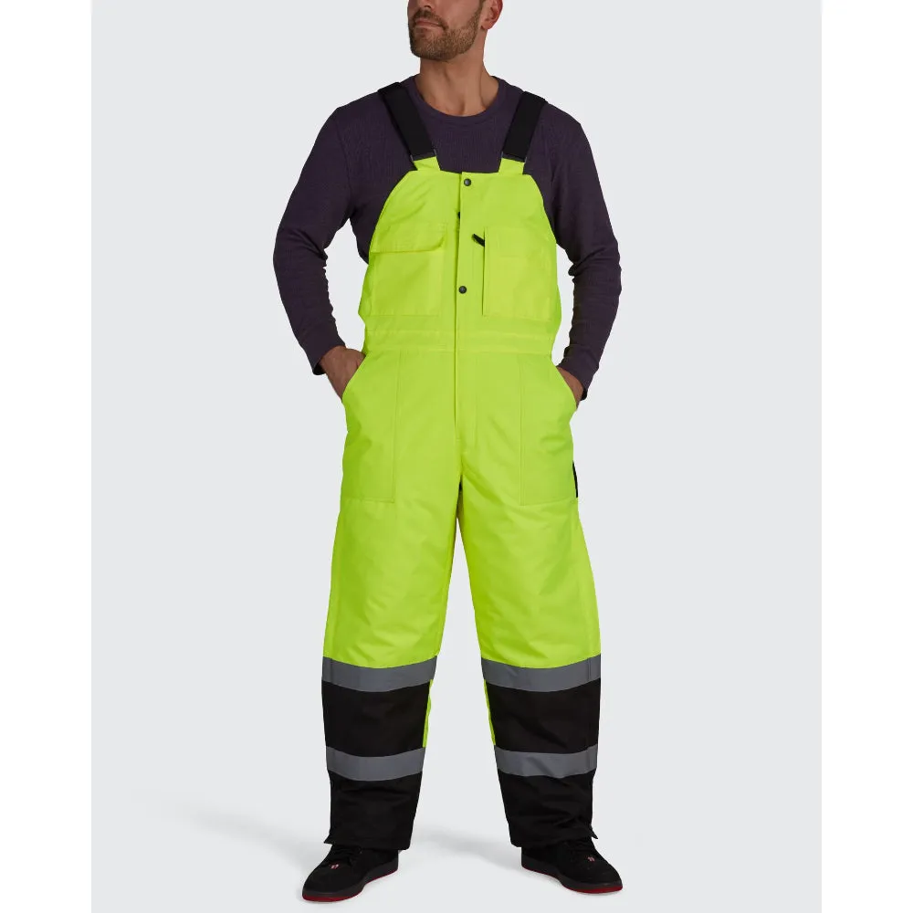 Utility Pro Hi Vis Class E Teflon Quilted Lined Bib Overalls - UHV500