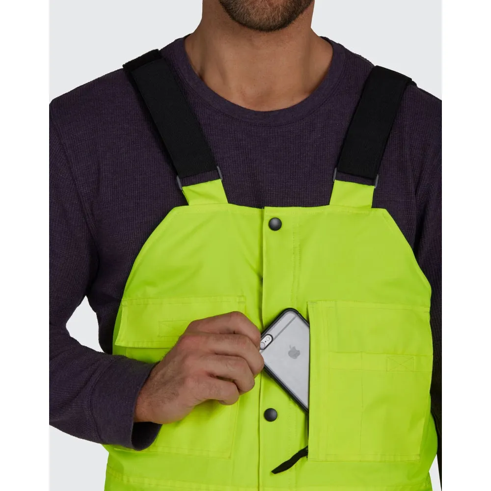 Utility Pro Hi Vis Class E Teflon Quilted Lined Bib Overalls - UHV500