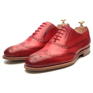 'Valiant' Red Leather Brogues UK 9 F