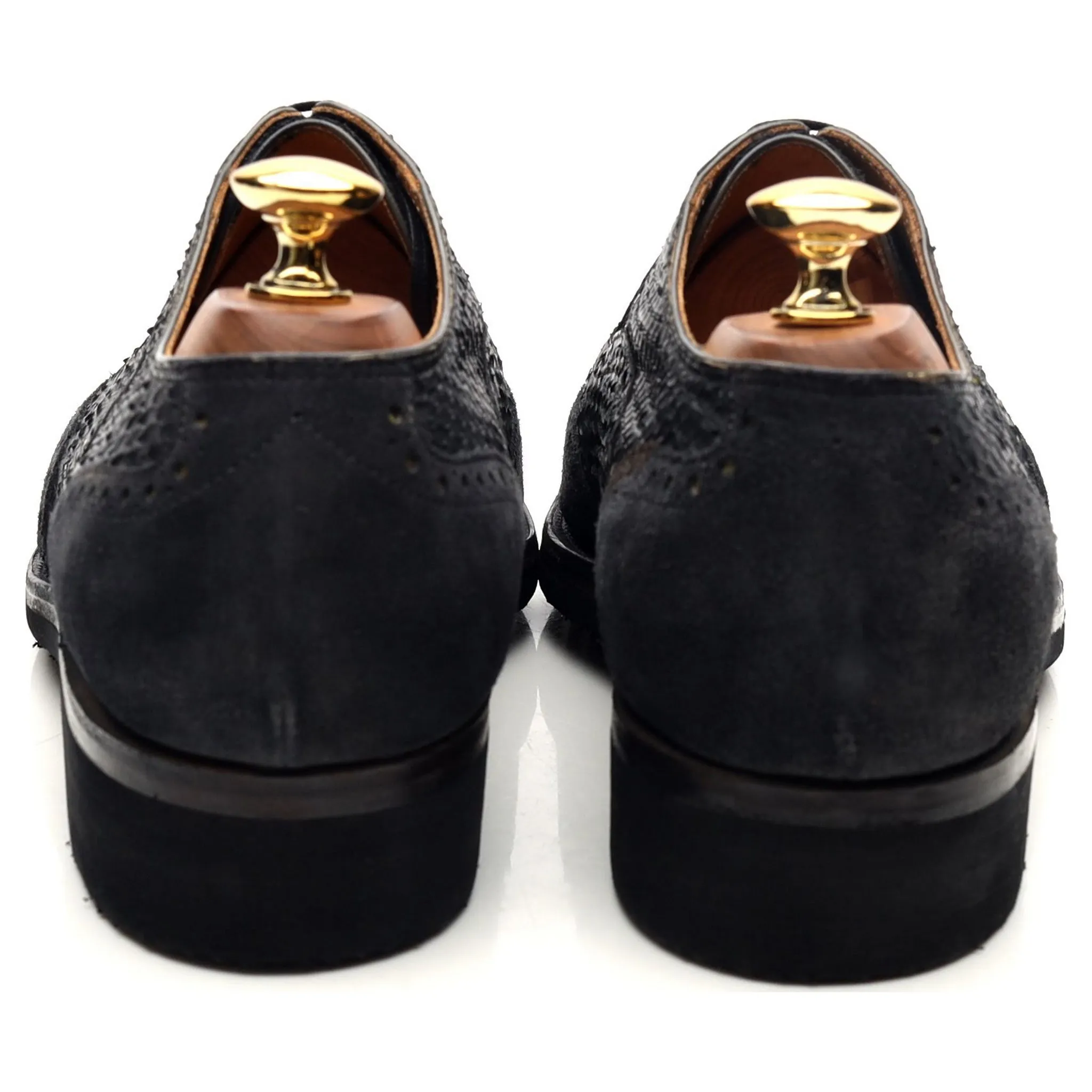 'Vendome' Bi-Material Black Leather Suede Oxford Brogues UK 6 E