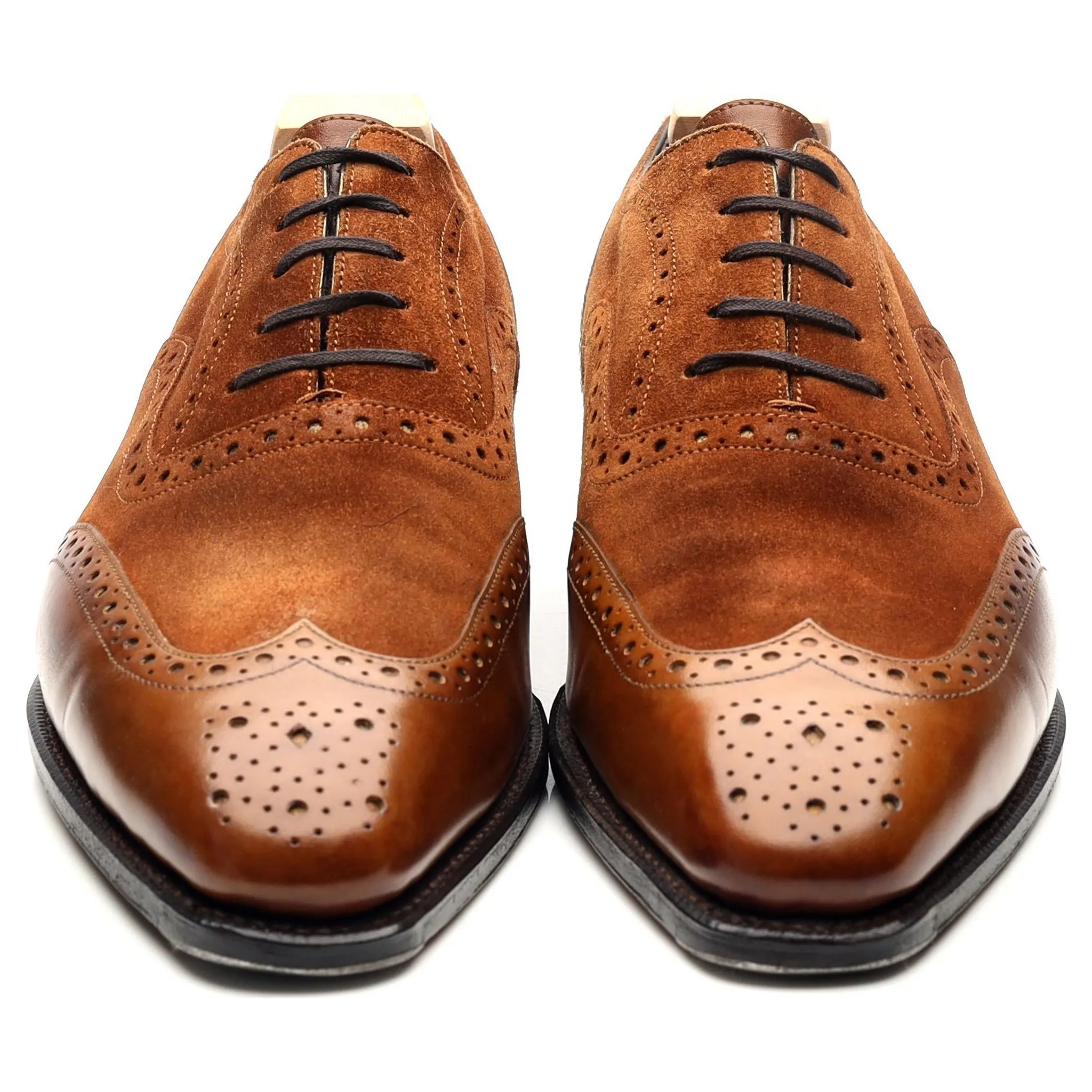 'Vendome' Brown Leather Suede Oxford Brogues UK 6.5 E