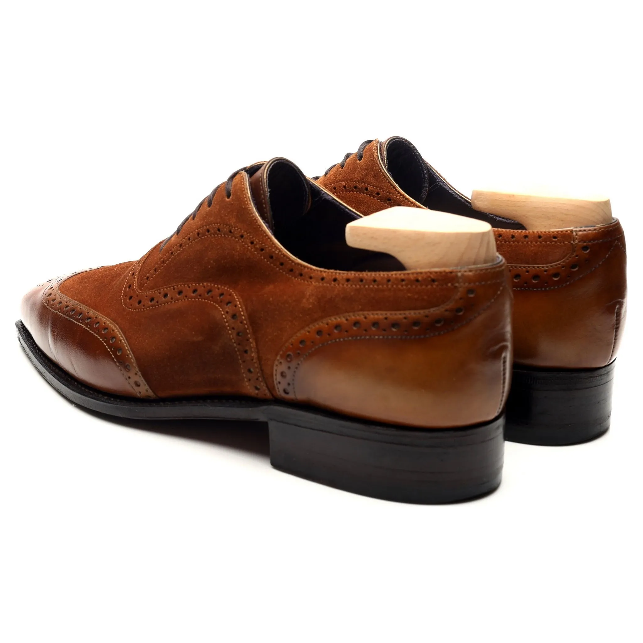 'Vendome' Brown Leather Suede Oxford Brogues UK 6.5 E