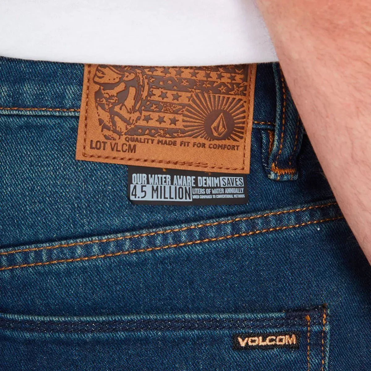 Volcom Nailer Denim Jeans Matured Blue