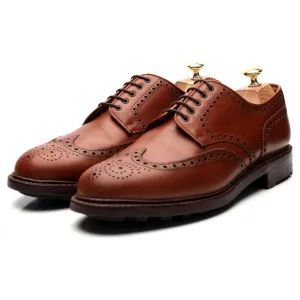 'Warwick' Tan Brown Leather Derby Brogues UK 11 F