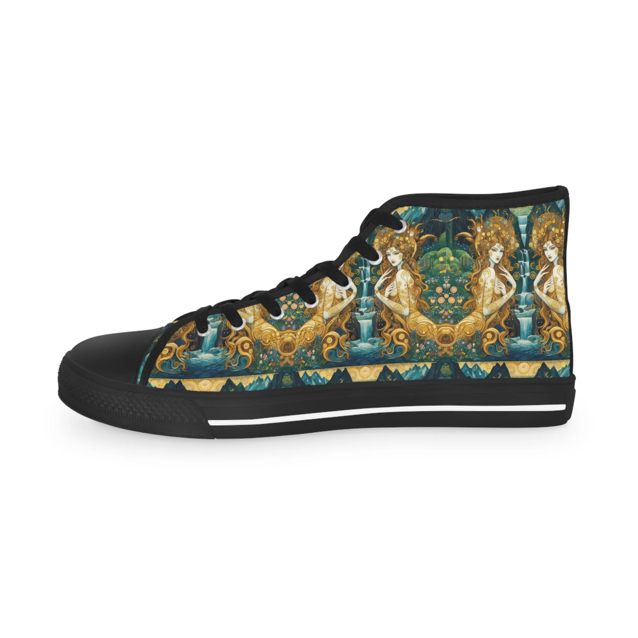 Water Nymphs Artistic High Top Sneakers by Gregg Acini Adoree Designs