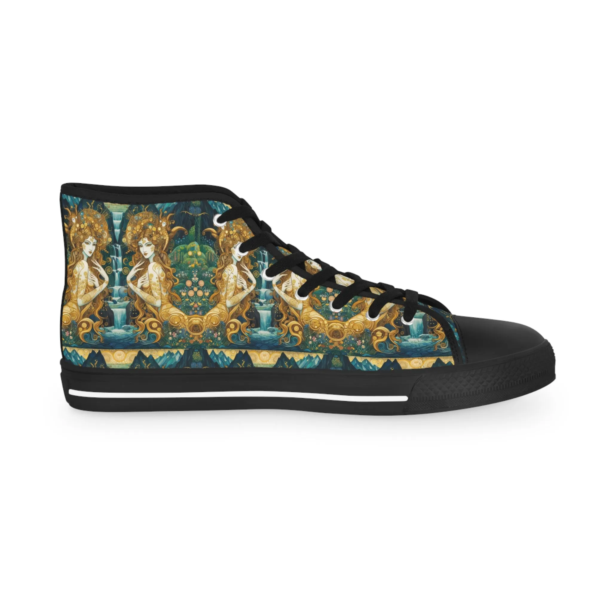 Water Nymphs Artistic High Top Sneakers by Gregg Acini Adoree Designs