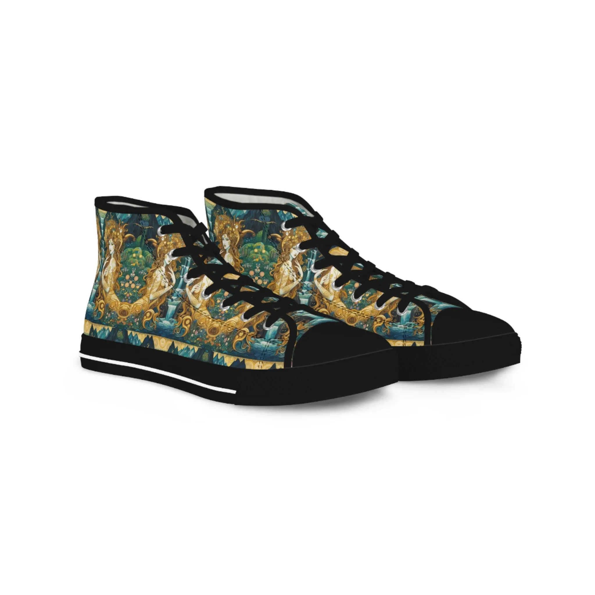 Water Nymphs Artistic High Top Sneakers by Gregg Acini Adoree Designs