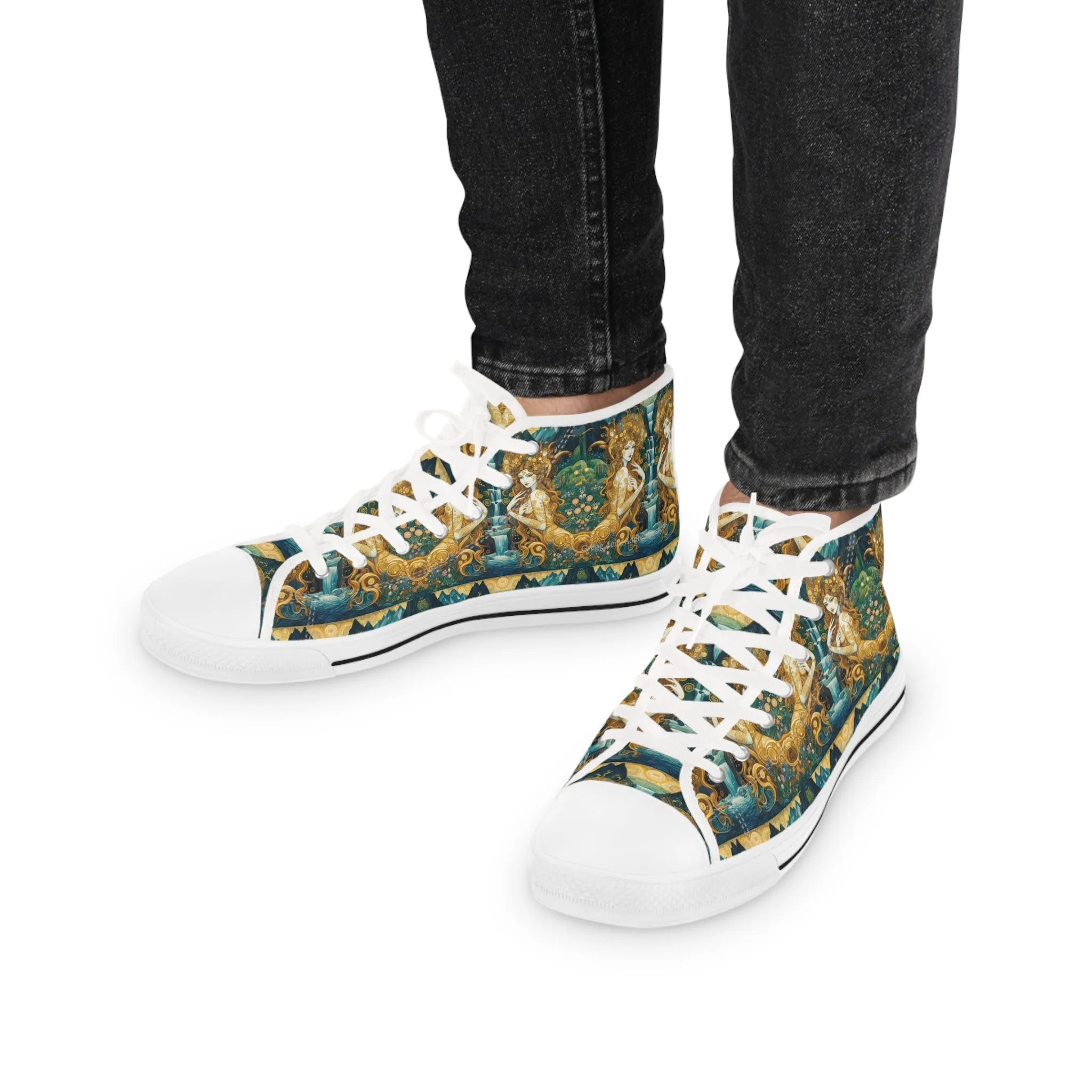 Water Nymphs Artistic High Top Sneakers by Gregg Acini Adoree Designs