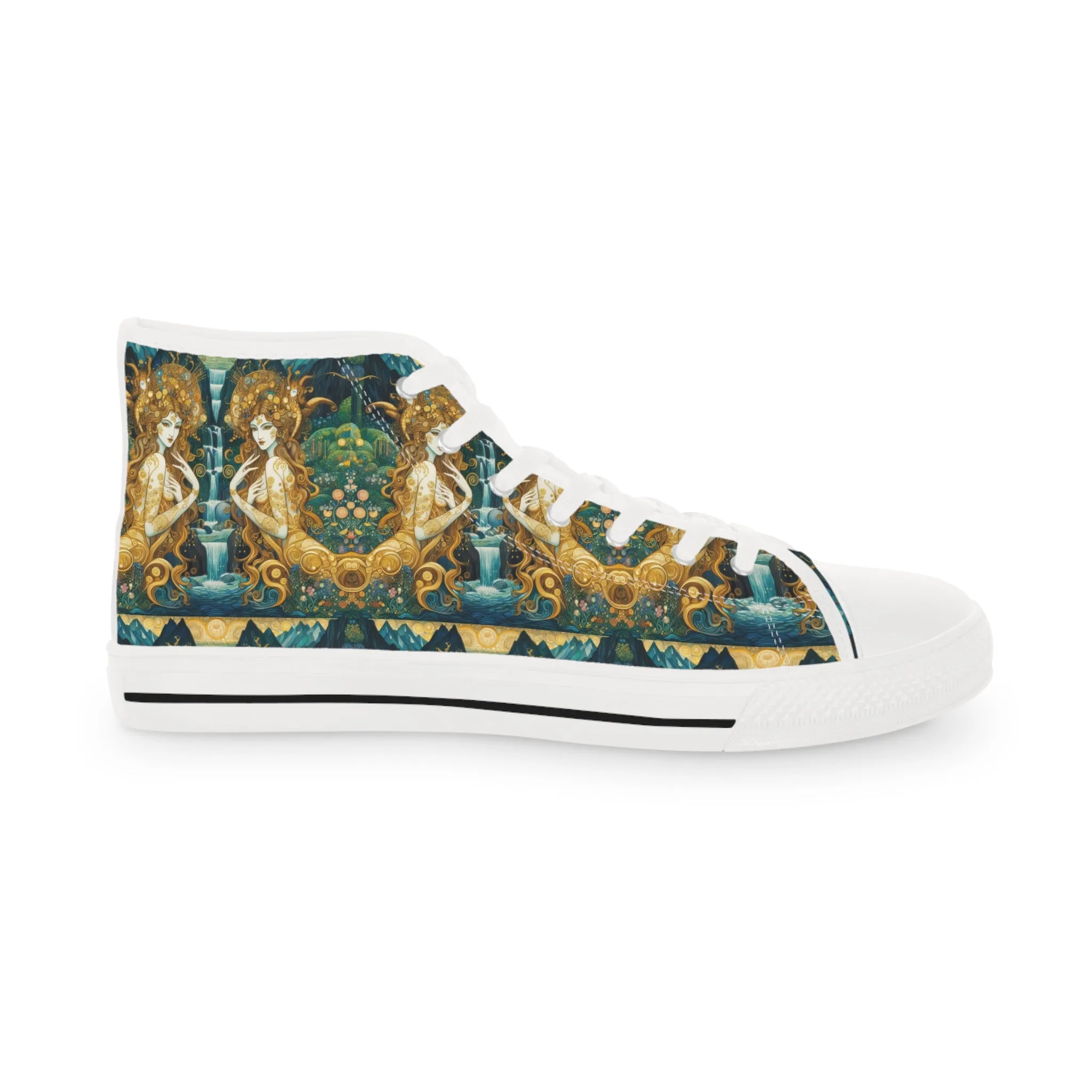 Water Nymphs Artistic High Top Sneakers by Gregg Acini Adoree Designs